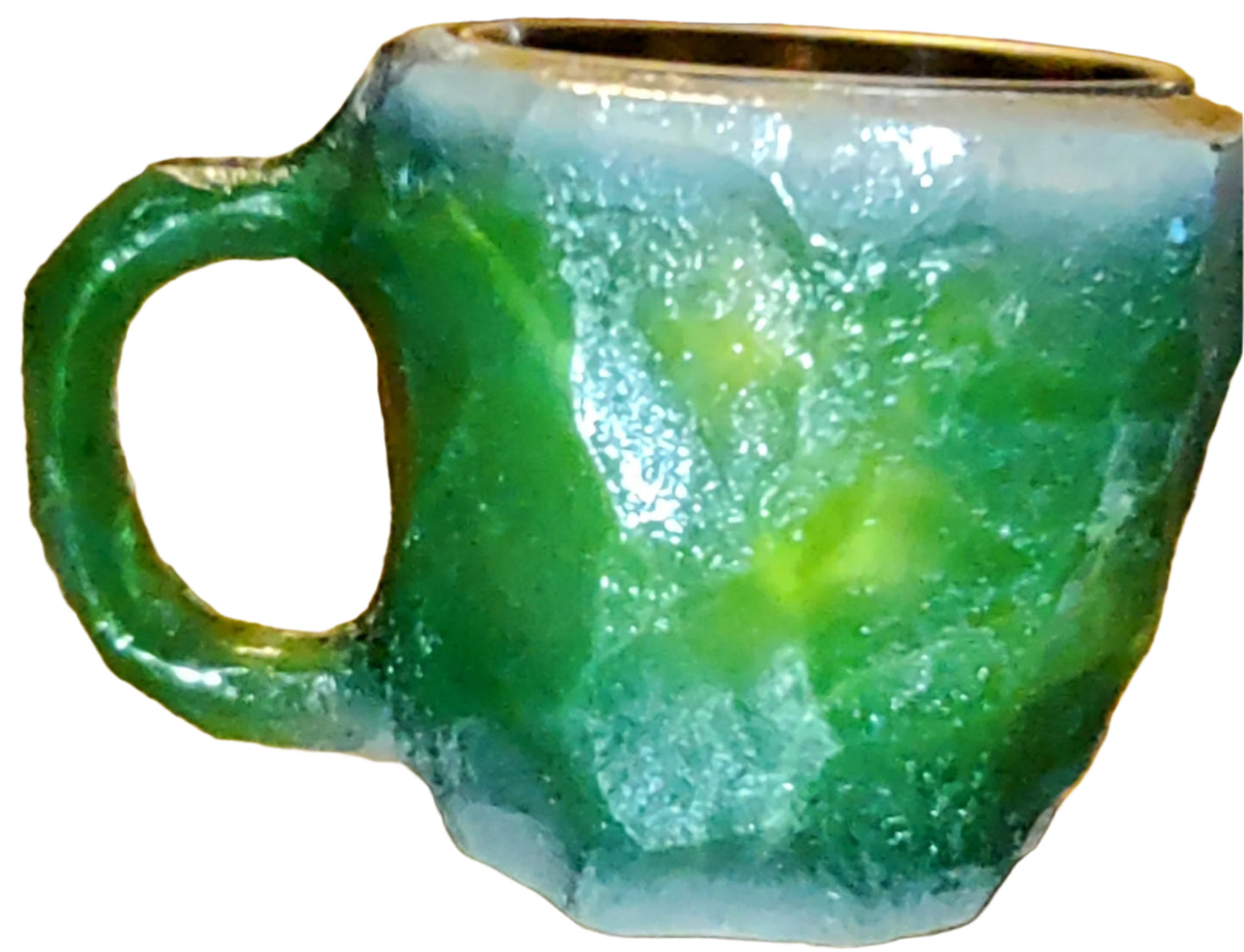 Mineral Natural Crystal Mugs with stainless steel liner.